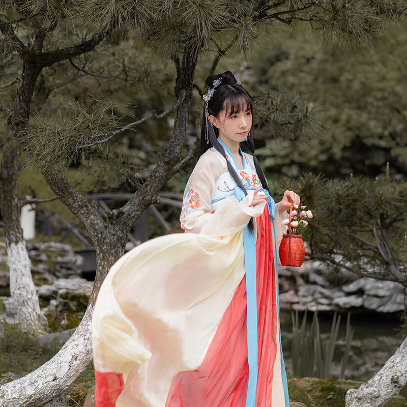 【赤丹】原创夏季仙气古风一片式汉服 楚宫词汉服