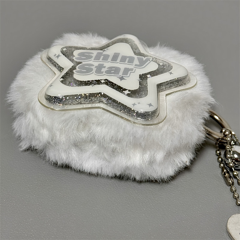 适用Airpods4耳机保护套秋冬毛绒闪粉星星苹果耳机套AirPods1/2代/pro保护壳带吊坠airpods新3代蓝牙耳机壳女,淘宝优惠券,粉丝福利购,淘宝优惠卷