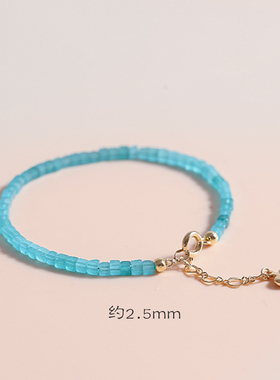 极细天然水晶简约手链女夏季礼物