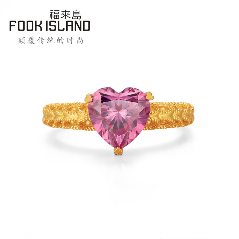 福来岛足金999古法金时尚款女戒指 福来岛手饰