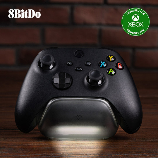 八位堂Xbox单手柄充电底座带电池套组 微软官方授权XboxOne SeriesXS通用 燃云灯效大容量电池盖配件磁吸单充