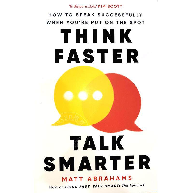 现货 更快地思考,更聪明地交谈 马特亚伯拉罕 英文原版 Think Faster, Talk Smarter