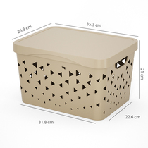 Home Storage Compartment Big plastic Plastic Containing Basket with cover containing box Thickened Covered containing box Small number