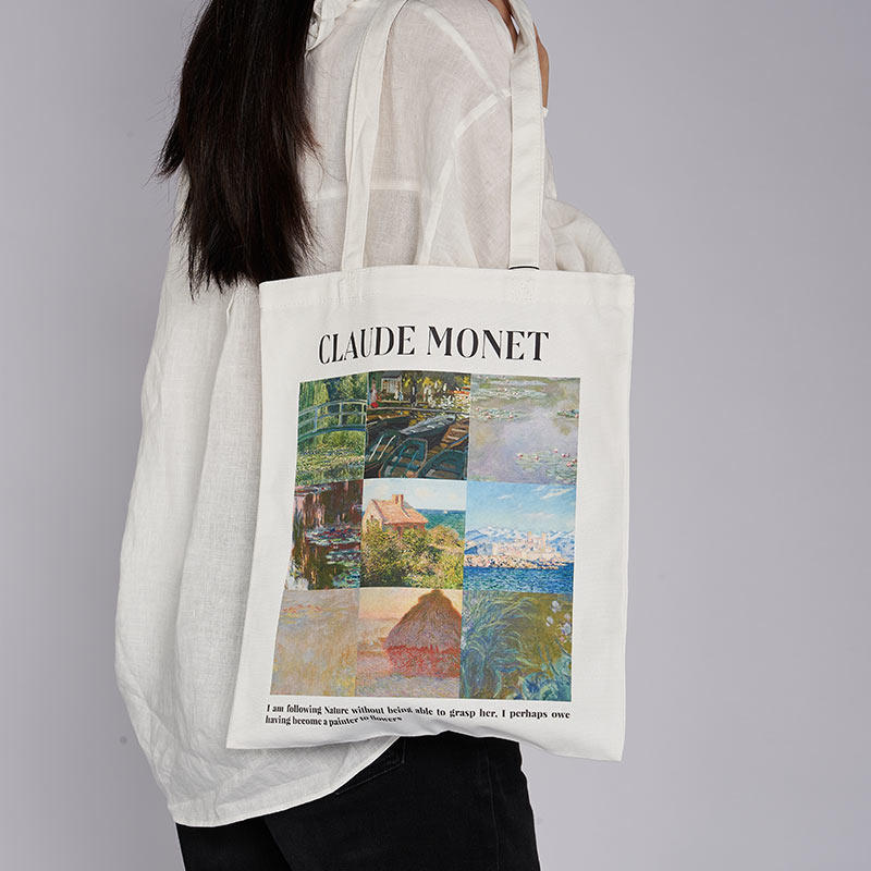 MFA波士顿美术博物馆大师系列莫奈睡莲文创包随身帆布包单肩包女