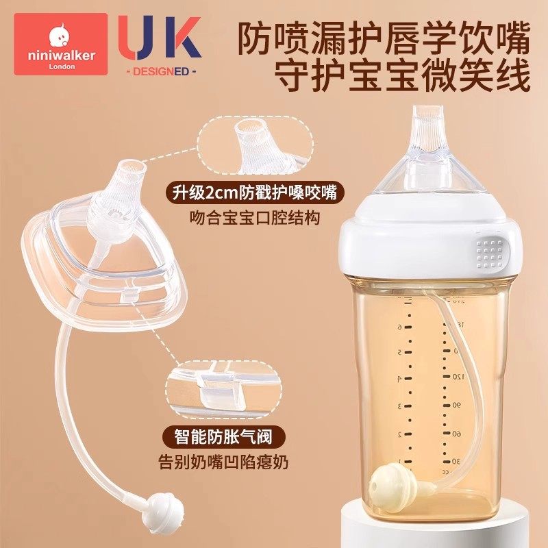 适配赫根奶瓶配件吸管heheo重力球直饮鸭嘴奶嘴学饮水杯盖把手柄,淘宝优惠券,粉丝福利购,淘宝优惠卷