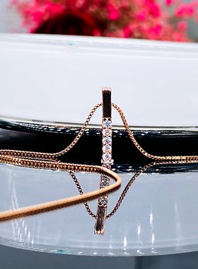 长条钻石锁骨链女时尚