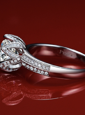 1克拉花蕾荷花戒指韩系