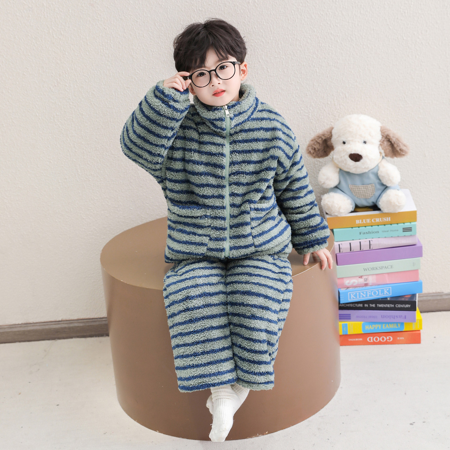 男童睡衣套装冬季2025新款宝宝三层加绒加厚保暖家居服儿童秋冬装,淘宝优惠券,粉丝福利购,淘宝优惠卷