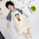 Boys pajamas summer 2025 one-piece modal air conditioning suit baby ha-shirt summer nightgown Nezha home clothes