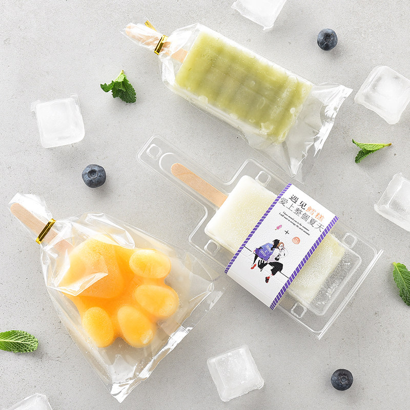 老冰棍冰淇淋冰糕家用棒冰雪糕冰包装袋冰棒包装纸透明袋冰棍袋子
