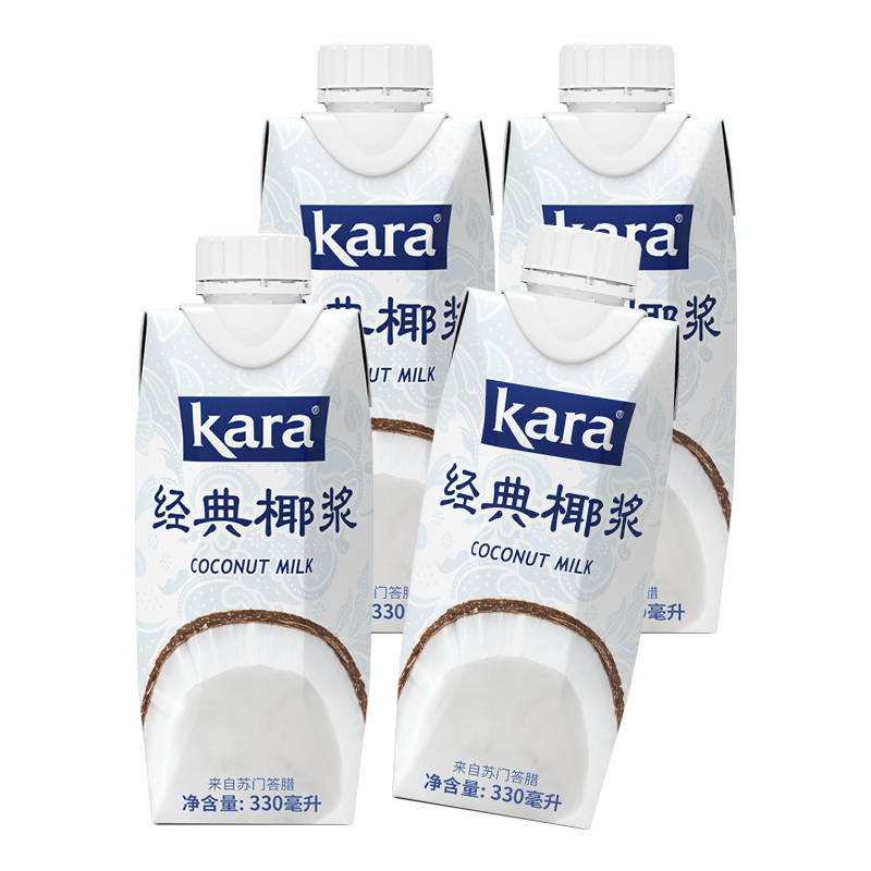 Kara经典椰浆330ml*4佳乐烘焙原料奶茶店专用西米露生椰拿铁咖喱 - 图3