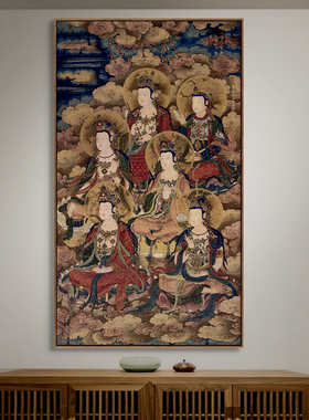 等觉位十地菩萨像玄关装饰画