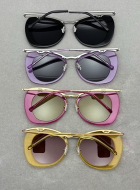 LINDA FARROW琳达法罗女款个性复古炫彩太阳眼镜新品DVN193时尚款