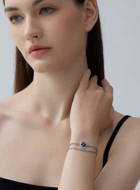 MYBEBOA/美缤宝蓝色花双色复古链