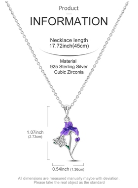 MYBEBOA美缤宝 项链女款2026新款独特漂亮鸢尾花与蝶吊饰项链