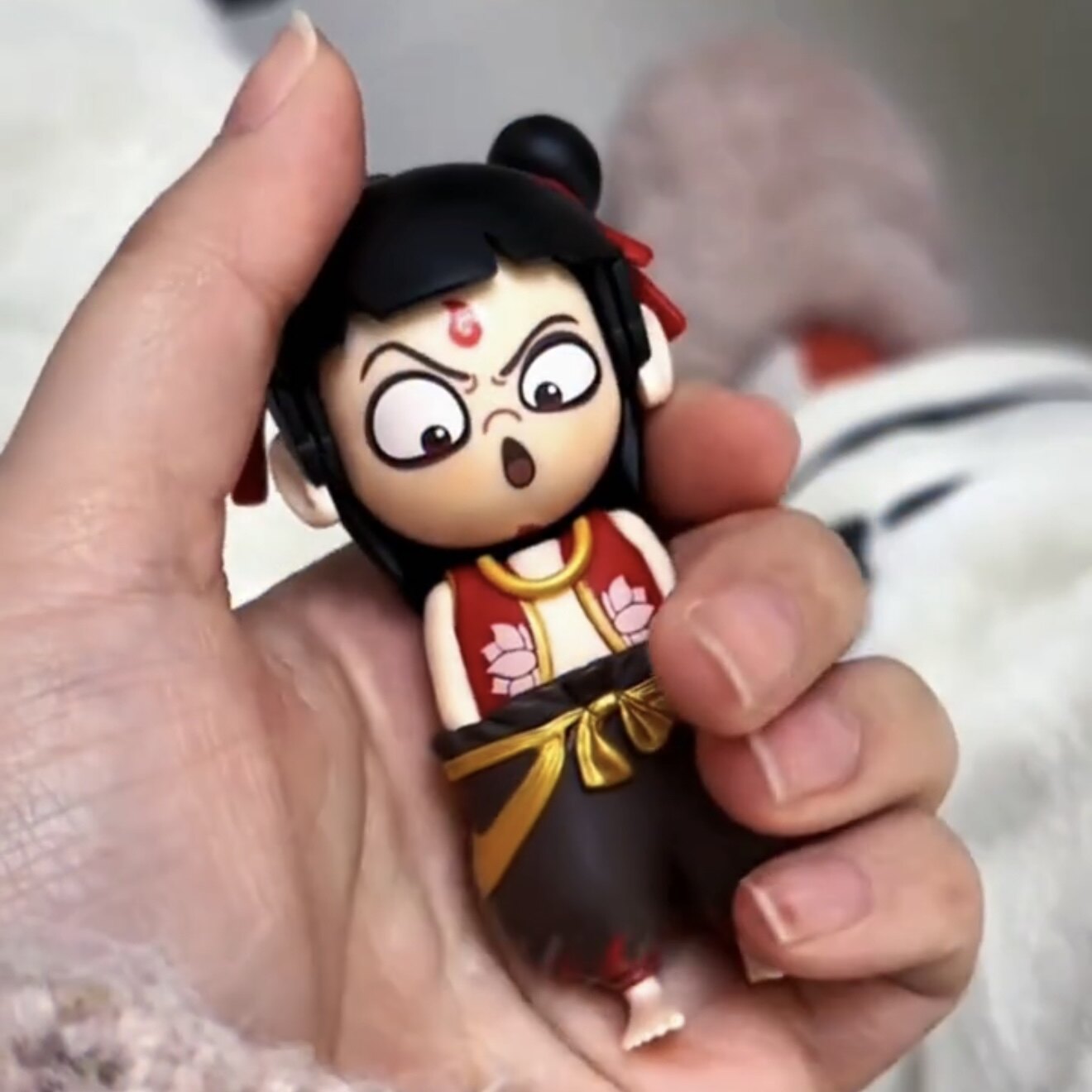 哪咤变脸玩具挂件手办玩偶魔童降世闹海哪吒表情包按压变脸哪吒款