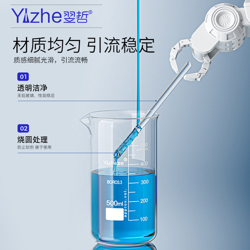 高硼硅 玻璃搅拌棒 玻璃棒引流棒导流棒 耐高温腐蚀直径5 6 7 8mm长度15 20 25 30 35 40cm教学实验室用品 - 图1