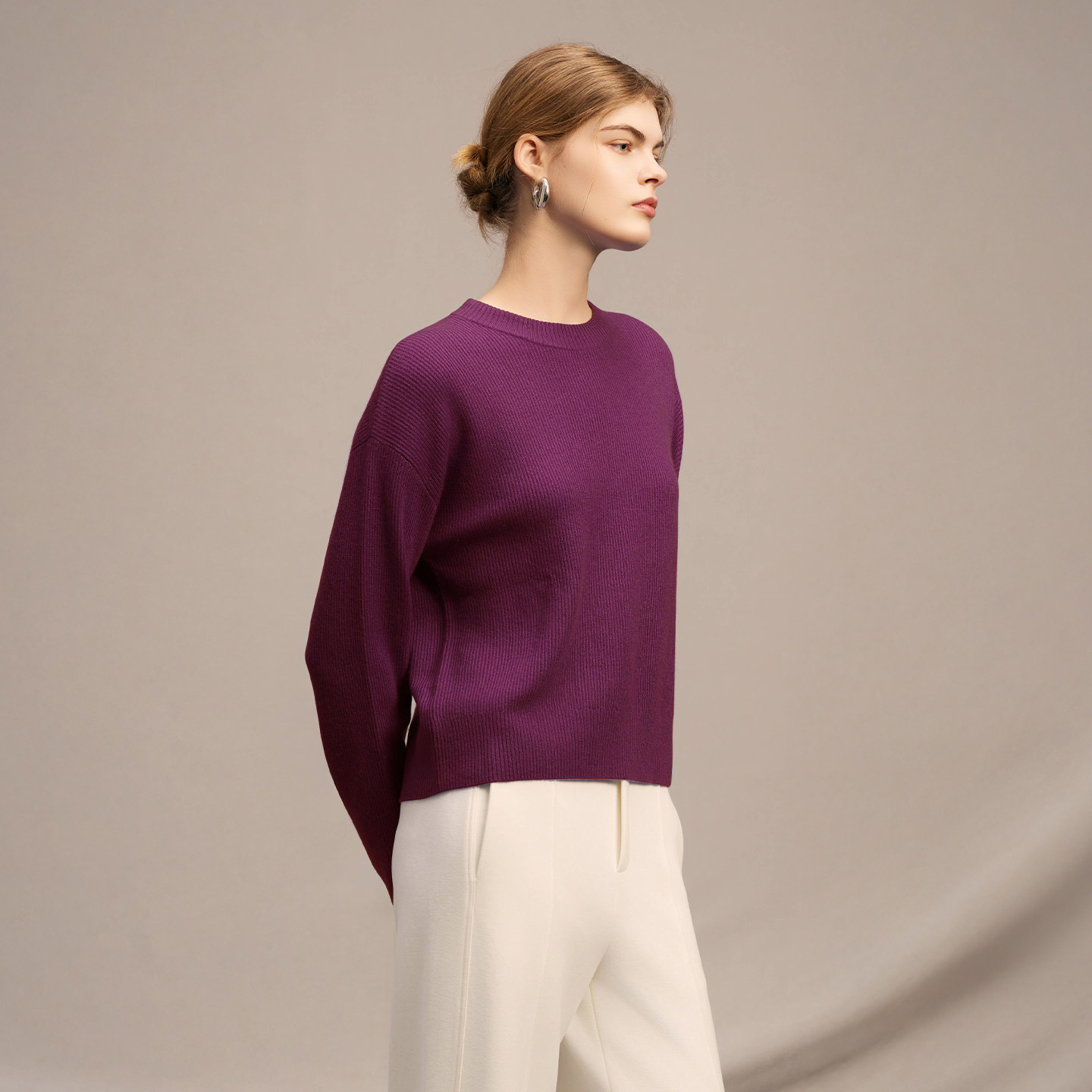 【专柜同款】鹿王纯山羊绒衫女士100多色新款圆领保暖针织套头衫,淘宝优惠券,粉丝福利购,淘宝优惠卷