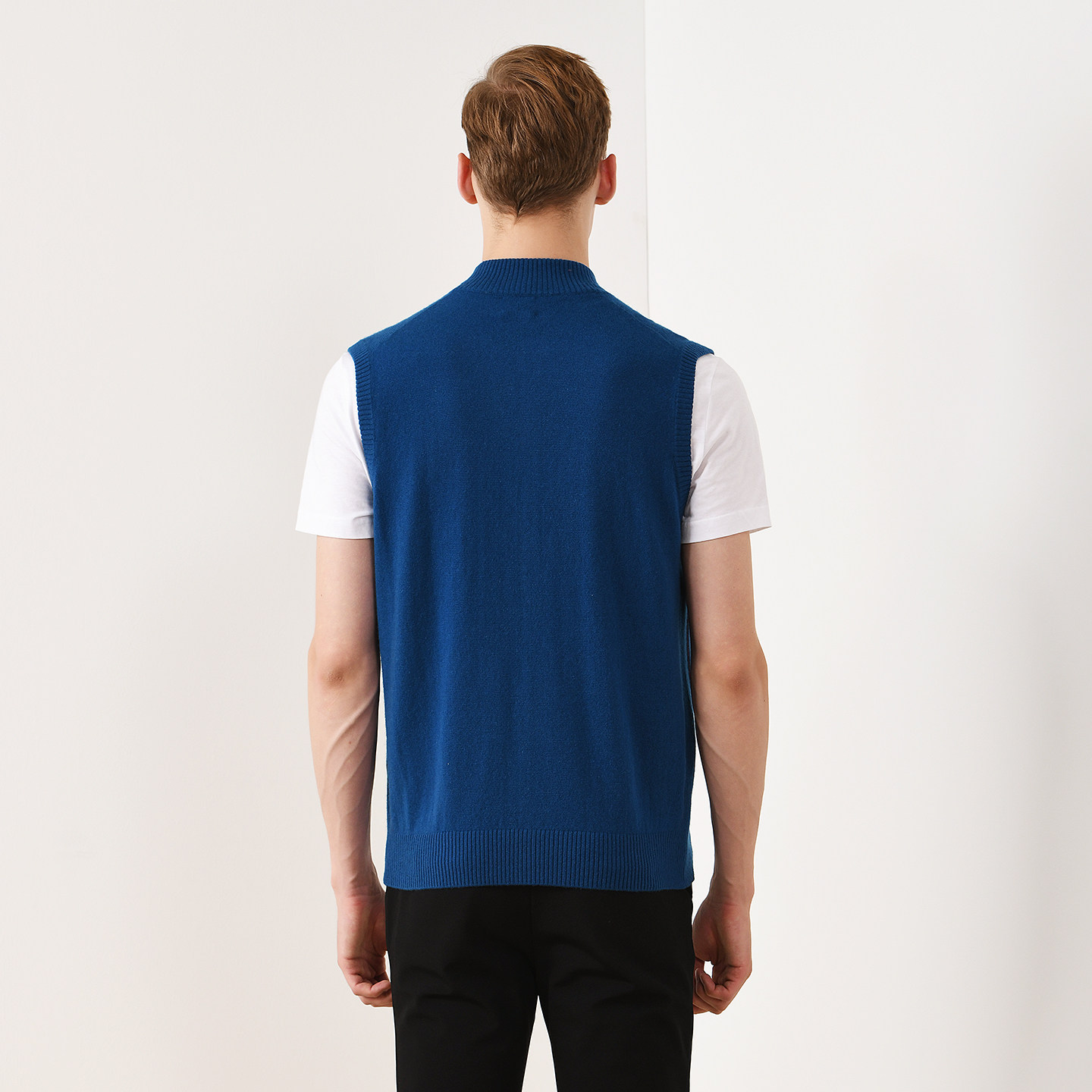 鹿王羊绒衫男100纯羊绒新款半高领山羊绒男士时尚简约无袖背心,淘宝优惠券,粉丝福利购,淘宝优惠卷