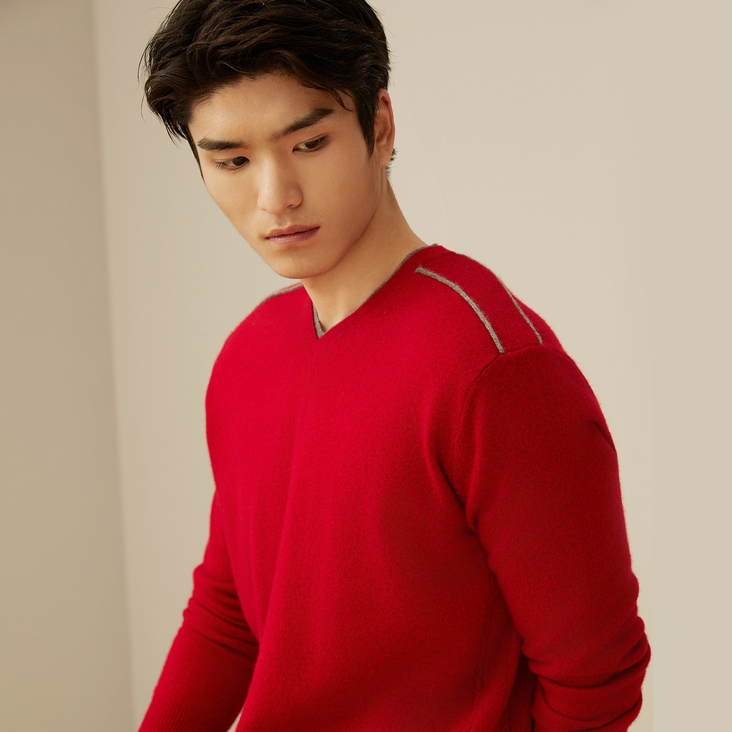 鹿王羊绒衫男100纯羊绒新款V领保暖百搭羊绒男士套头衫秋冬新款,淘宝优惠券,粉丝福利购,淘宝优惠卷