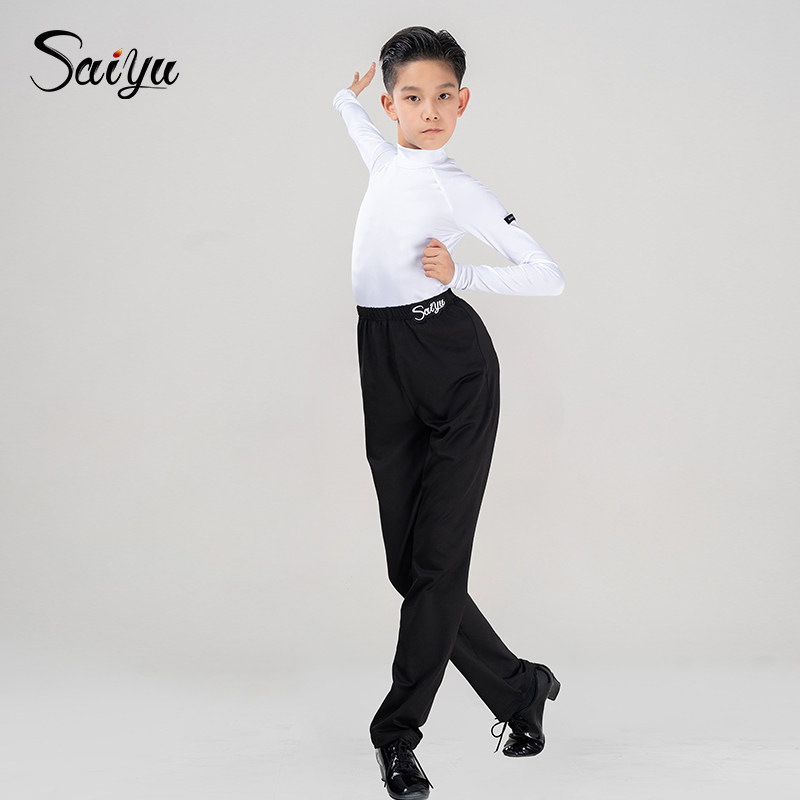 赛域拉丁舞蹈训练功服男童秋季新少儿舒适小高领长袖透气T恤5513,淘宝优惠券,粉丝福利购,淘宝优惠卷
