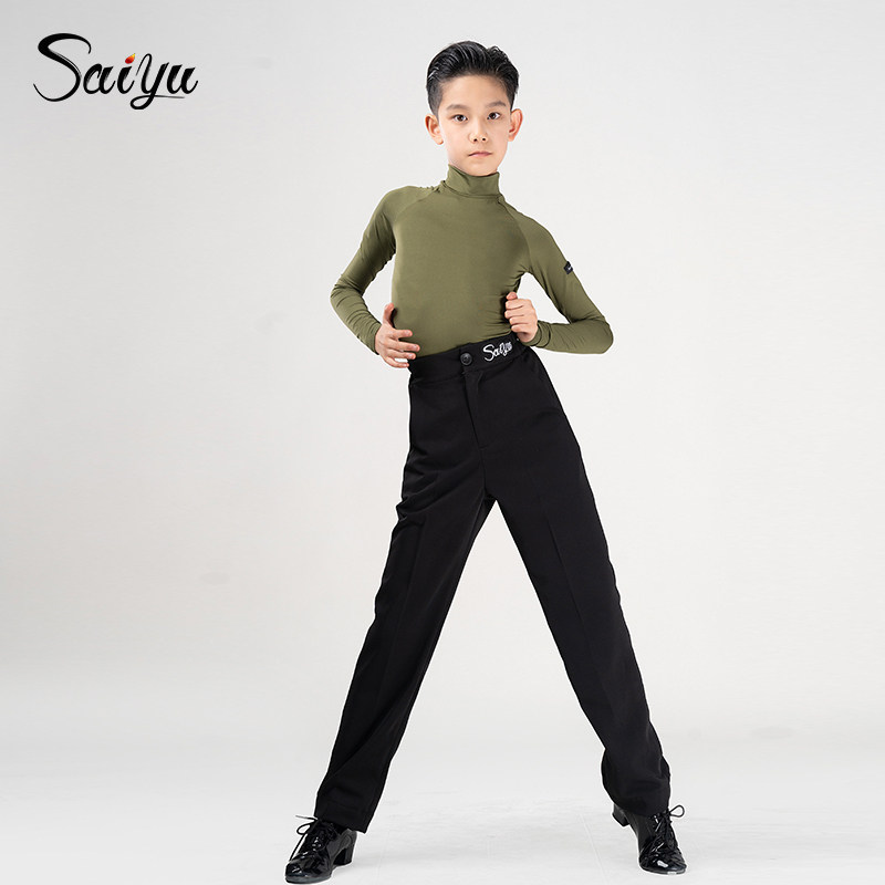 赛域拉丁舞蹈训练功服男童秋季新少儿舒适小高领长袖透气T恤5513,淘宝优惠券,粉丝福利购,淘宝优惠卷