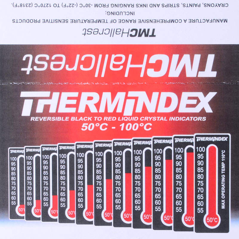 温度贴纸 测温纸英国thermax可逆测温试纸温度条0-50℃/50-100℃ - 图0