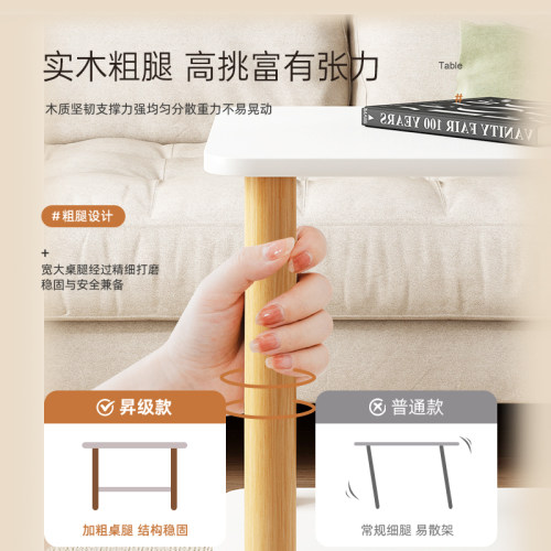 小桌子简易出租屋小型茶几客厅沙发边几家用小方桌卧室床头置物架 - 图1