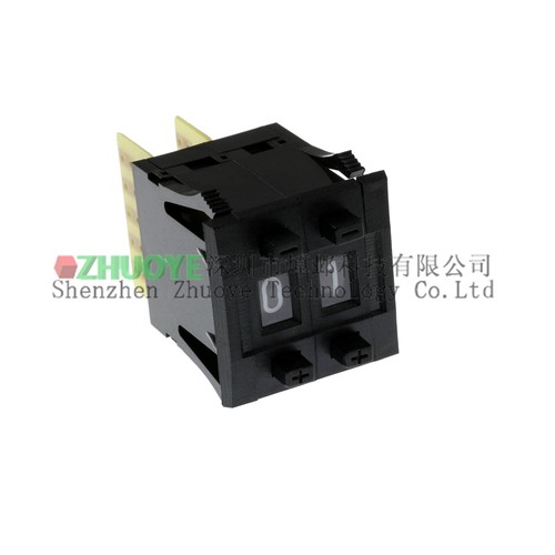 编码数字开关8421C拨码0-9 拨盘 5个触点 1/2/3/4位带挡板 黑色 - 图1