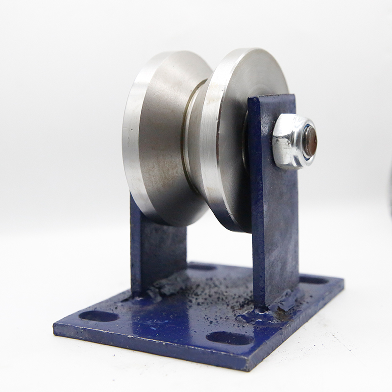 角铁轮角钢轮90度角轮三角轮槽轮轻轨轮v型轮重型移门轨道滑轮 - 图1