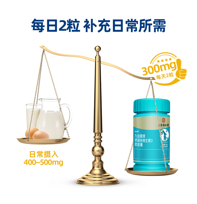 钙片成年中老年人补钙女性维生素d 柏佳康大药房钙铁锌/钙镁