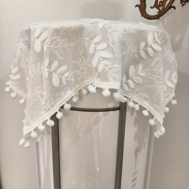 Air conditioning towel embroidered cotton lace French