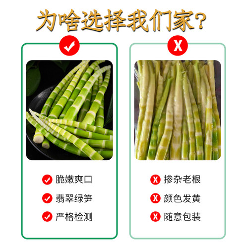 红赤水高山新鲜小竹笋翡翠绿笋清水火锅脆笋尖绿嫩笋品质爆款优选 - 图3