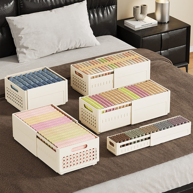 Retractable storage box Clothes and pants storage box Snacks and groceries Retractable storage box Cultural and creative tableware