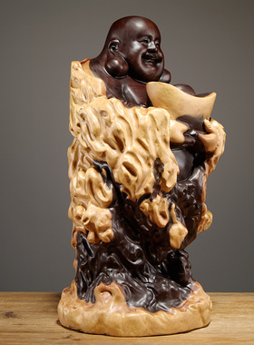 黑檀木摆件家居客厅礼品弥勒佛像