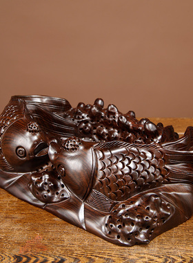 黑檀木烟灰缸摆件工艺品