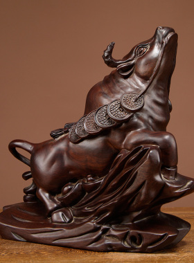 黑檀木雕刻家居客厅开业工艺品