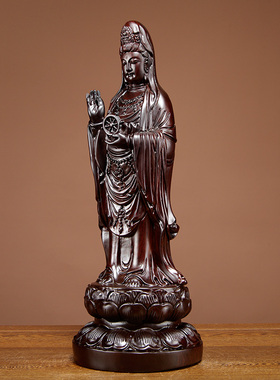 观音菩萨佛像实木雕刻供奉工艺品