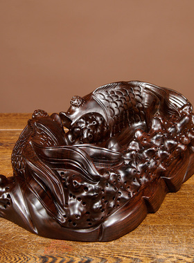 黑檀木烟灰缸摆件工艺品