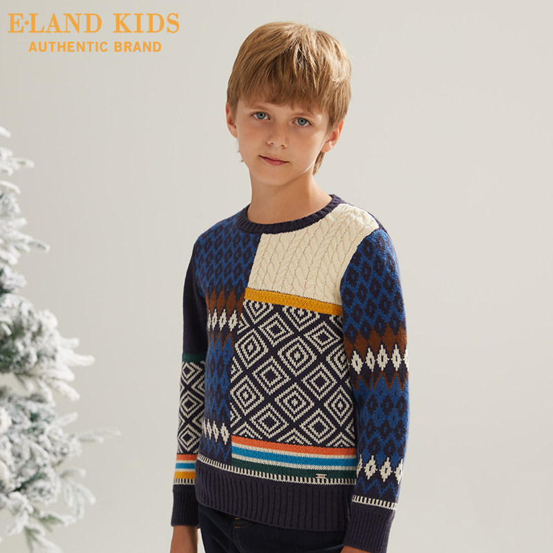eland kids衣恋童装秋冬新男童毛衣 elandkids衣恋毛衣/针织衫