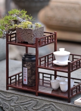 家居茶棚茶具收纳架印度小叶紫檀