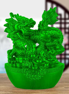 花梨木辰龙实雕刻十二生肖