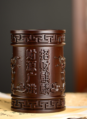 黑檀木麒麟书桌家居客厅工艺品