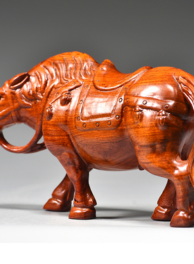 花梨木马摆件实木雕刻十二生肖