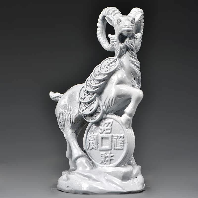 白色金属羊摆件十二生肖白色羊家居客厅办公室电视柜装饰品工艺品,淘宝优惠券,粉丝福利购,淘宝优惠卷