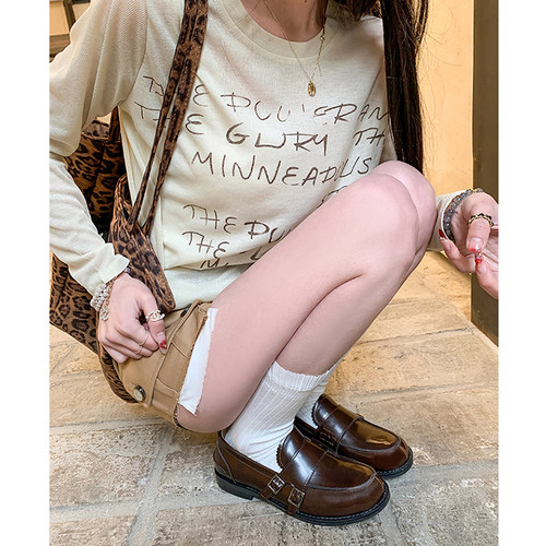 2026新款大码女鞋41到43春季平底小皮鞋女英伦风乐福鞋42码单鞋44 - 图2