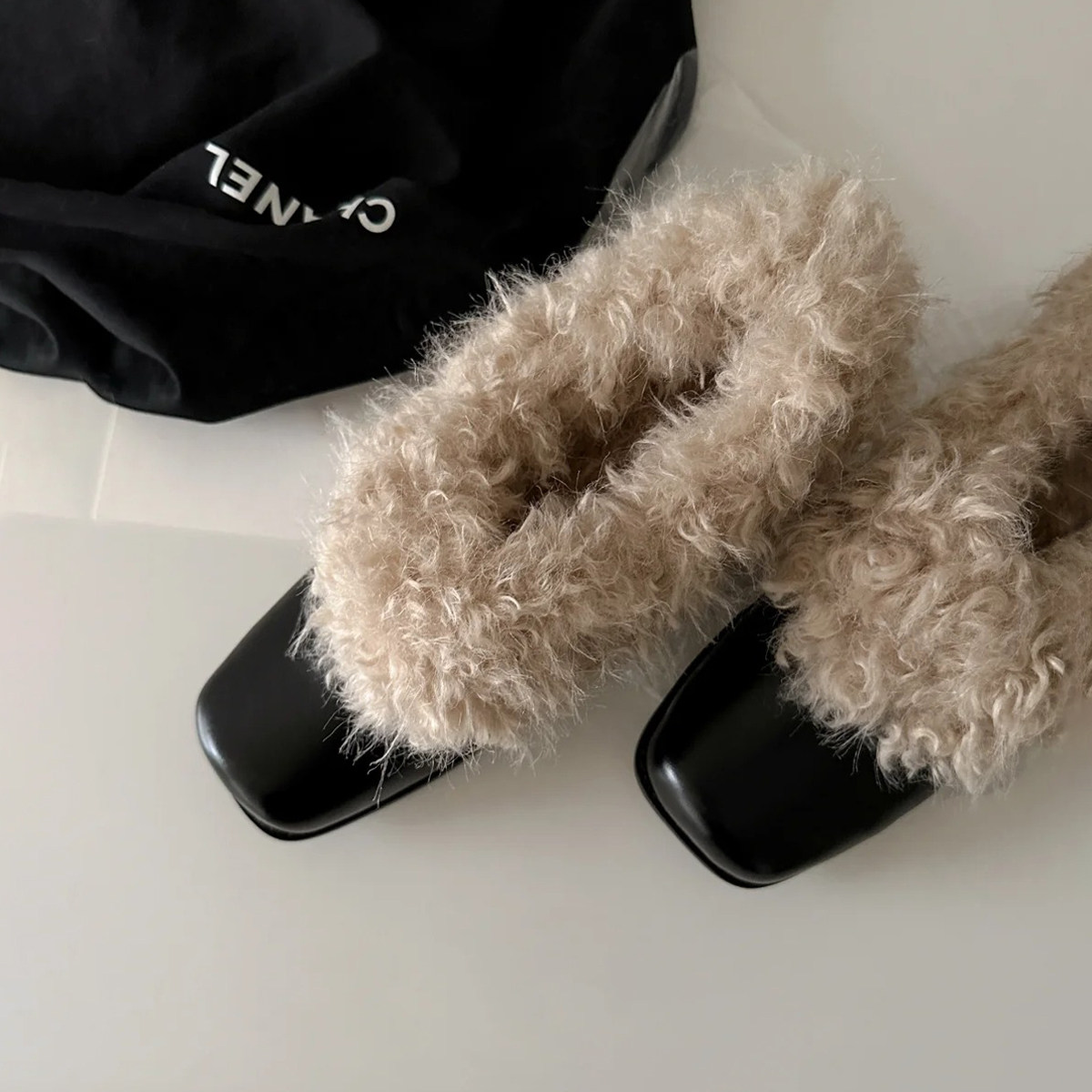 大码女鞋41到43方头毛毛鞋加绒保暖小皮鞋44粗跟小码单鞋女313233,淘宝优惠券,粉丝福利购,淘宝优惠卷