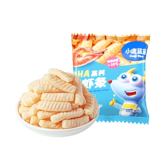 好价【小鹿蓝蓝_DHA高钙真虾条】虾片磨牙饼干非油炸无添加色素