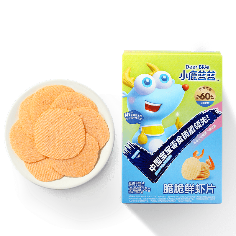 【小鹿蓝蓝_宝宝虾片】零食磨牙饼干即食营养儿童非油炸食品
