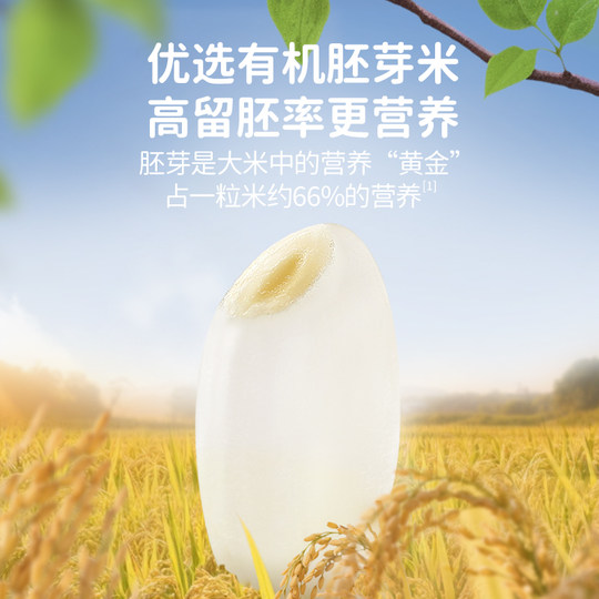 小鹿蓝蓝婴幼儿有机胚芽米饼儿童婴标磨牙棒6个月宝宝辅食零食